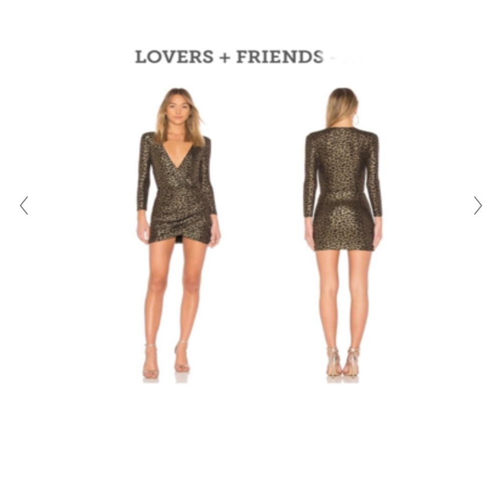 Lover’s and Friends Burmese Long Sleeve Dress in Lioness